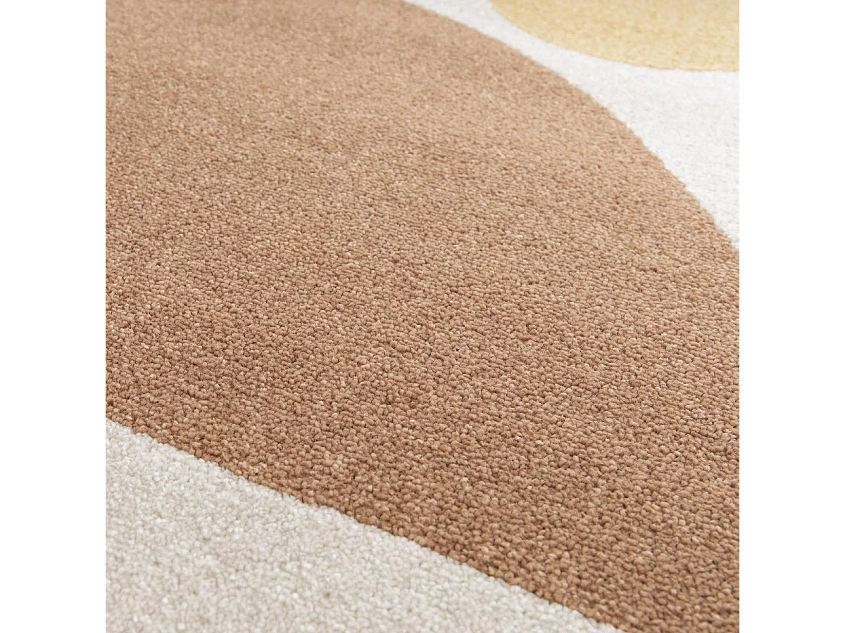 tappeto da soggiorno grande 200x290 tessuto rettangolo crema motivo geometrico STREETA