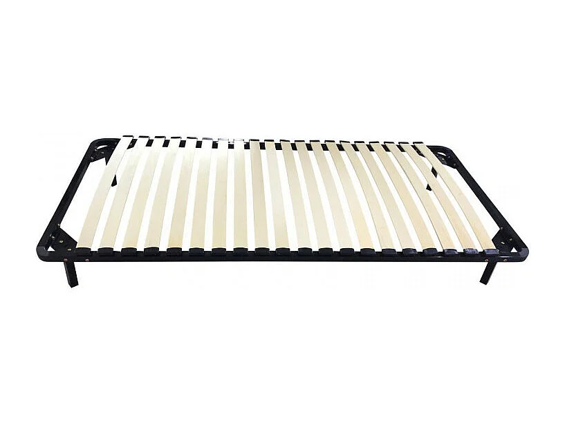 Sommier à lattes 90x190 cm sur pieds pour lit 1 place