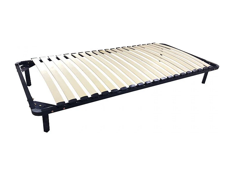 Sommier à lattes 90x190 cm sur pieds pour lit 1 place
