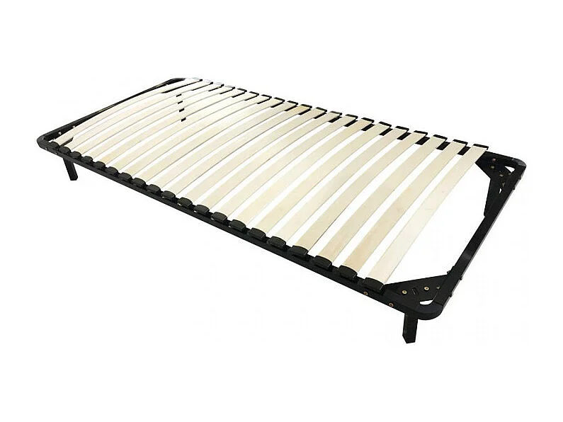 Sommier à lattes 90x190 cm sur pieds pour lit 1 place