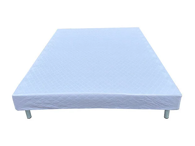 Sommier tapissier à lattes 140x190cm sur pieds pour lit 2 places