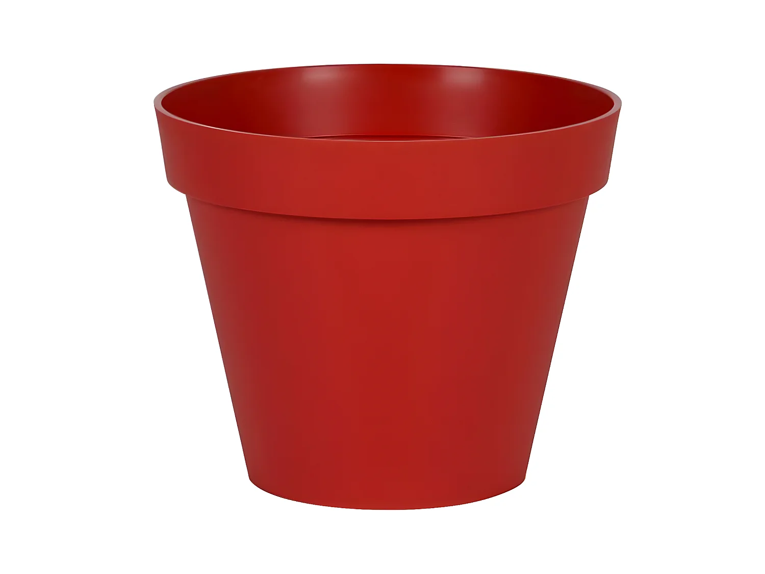 Runder Blumentopf Toscane Ø 40 x H.32 cm - Rubinrot - Hergestellt in Frankreich