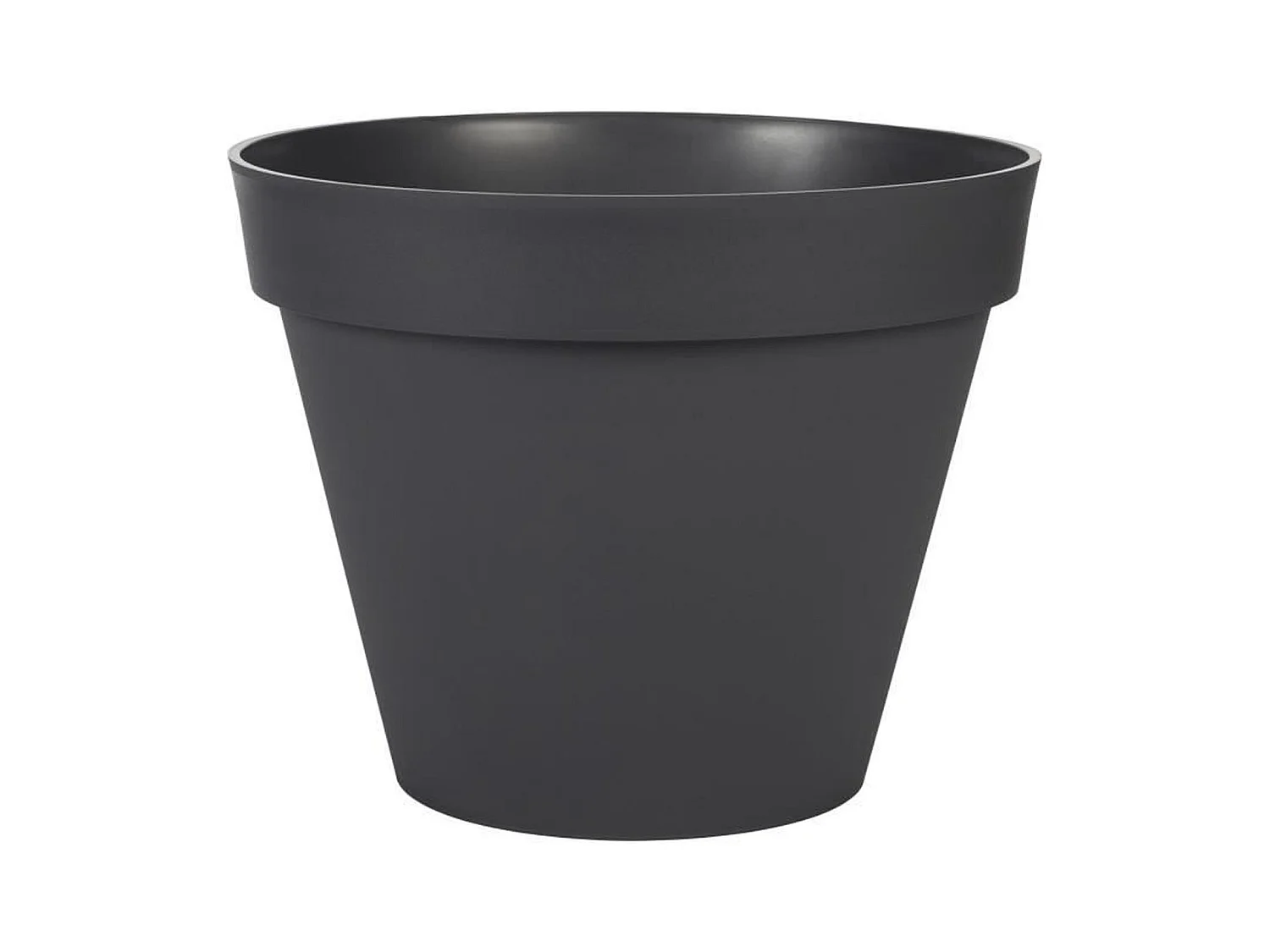 Pot de fleur rond Toscane Ø 40 x H.32 cm - Anthracite - Eda