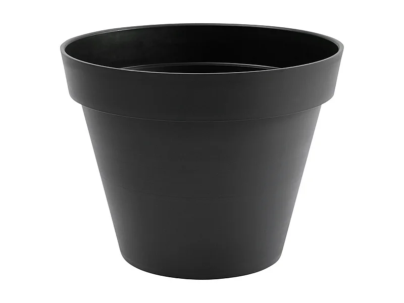 Runder Blumentopf Toskana Ø 40 x H.32 cm - Anthrazit - Hergestellt in Frankreich