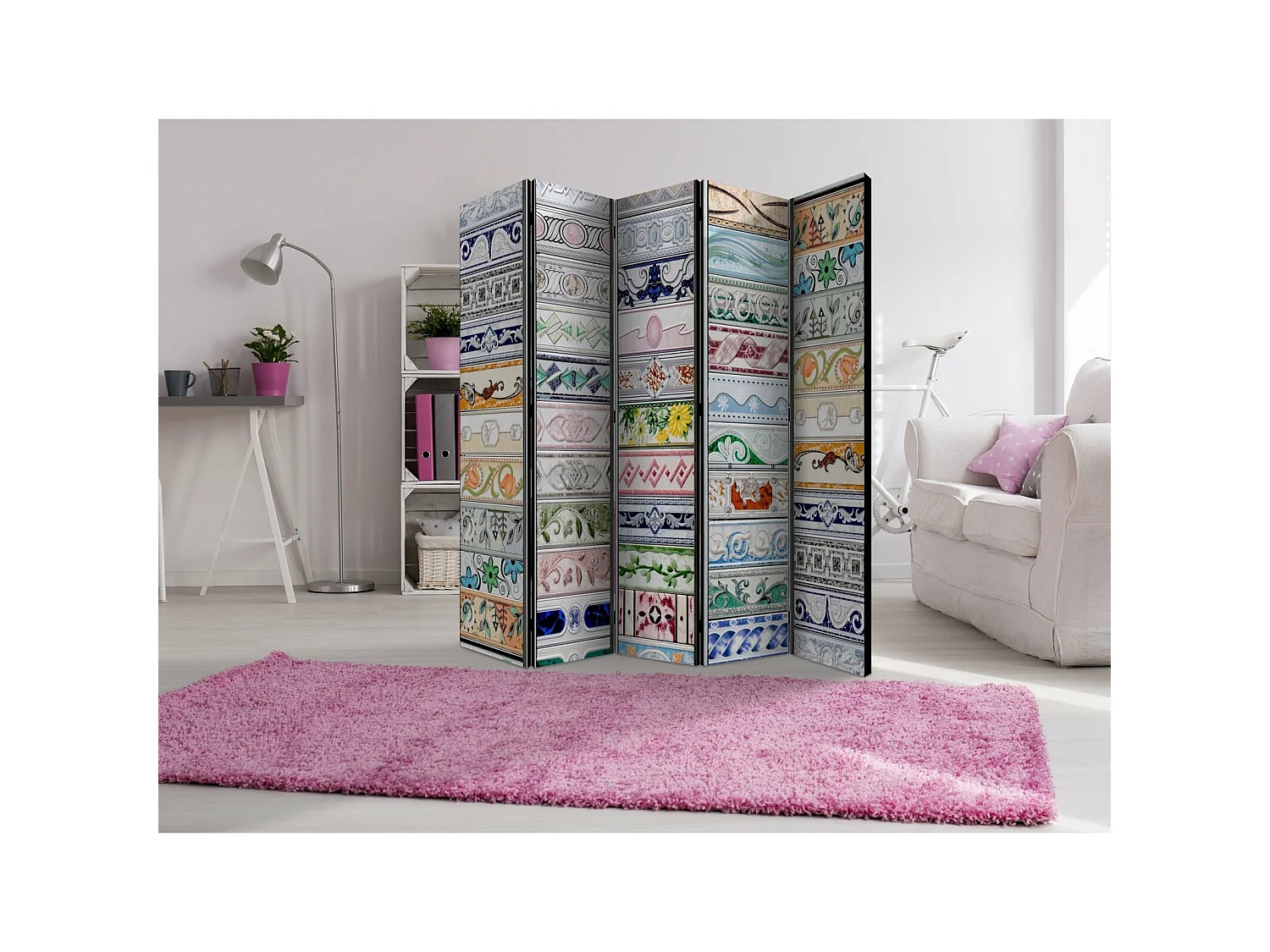 Paravent collection de carreaux II 5 volets - 225 x 172 cm