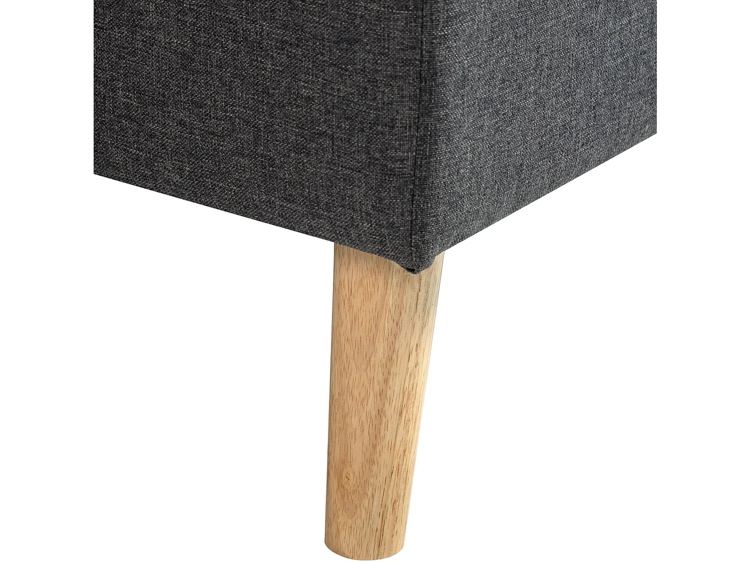 Canapé convertible d'angle scandinave 3 places en tissu anthracite - CA00002