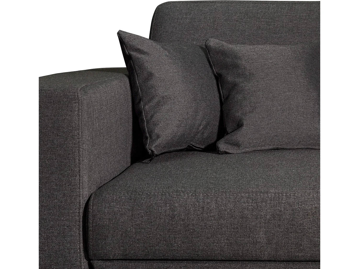 Canapé convertible d'angle gauche 4 places en tissu anthracite - CA00004