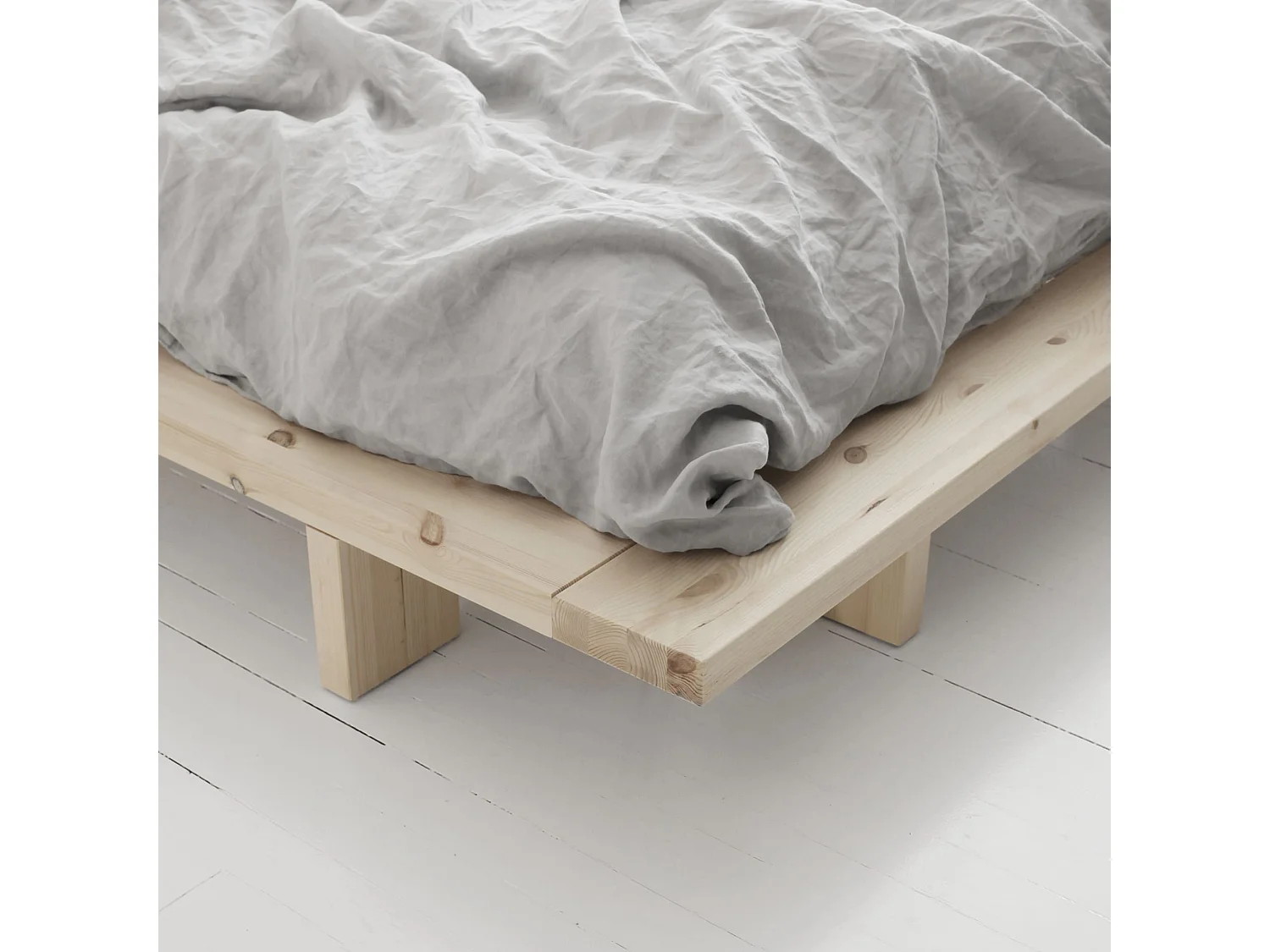 Lit futon JAPAN en bois naturel 160x200