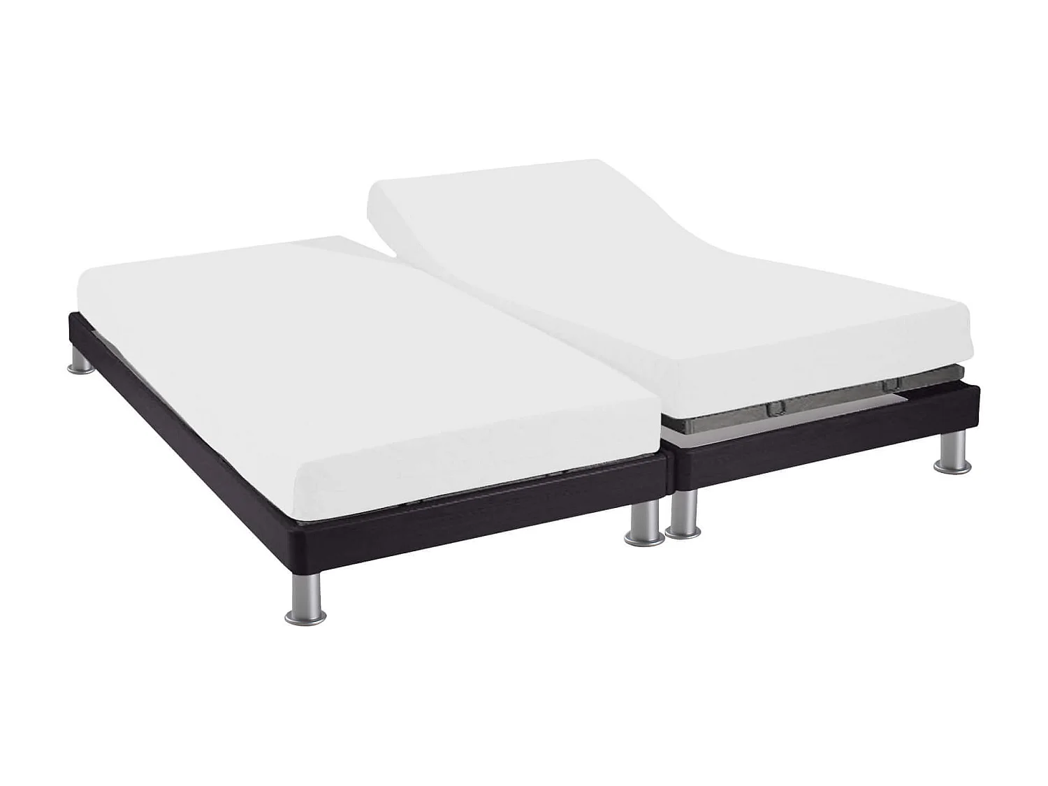 Drap housse pour lit articulé 2x90x200 blanc 100% coton Terre de Nuit