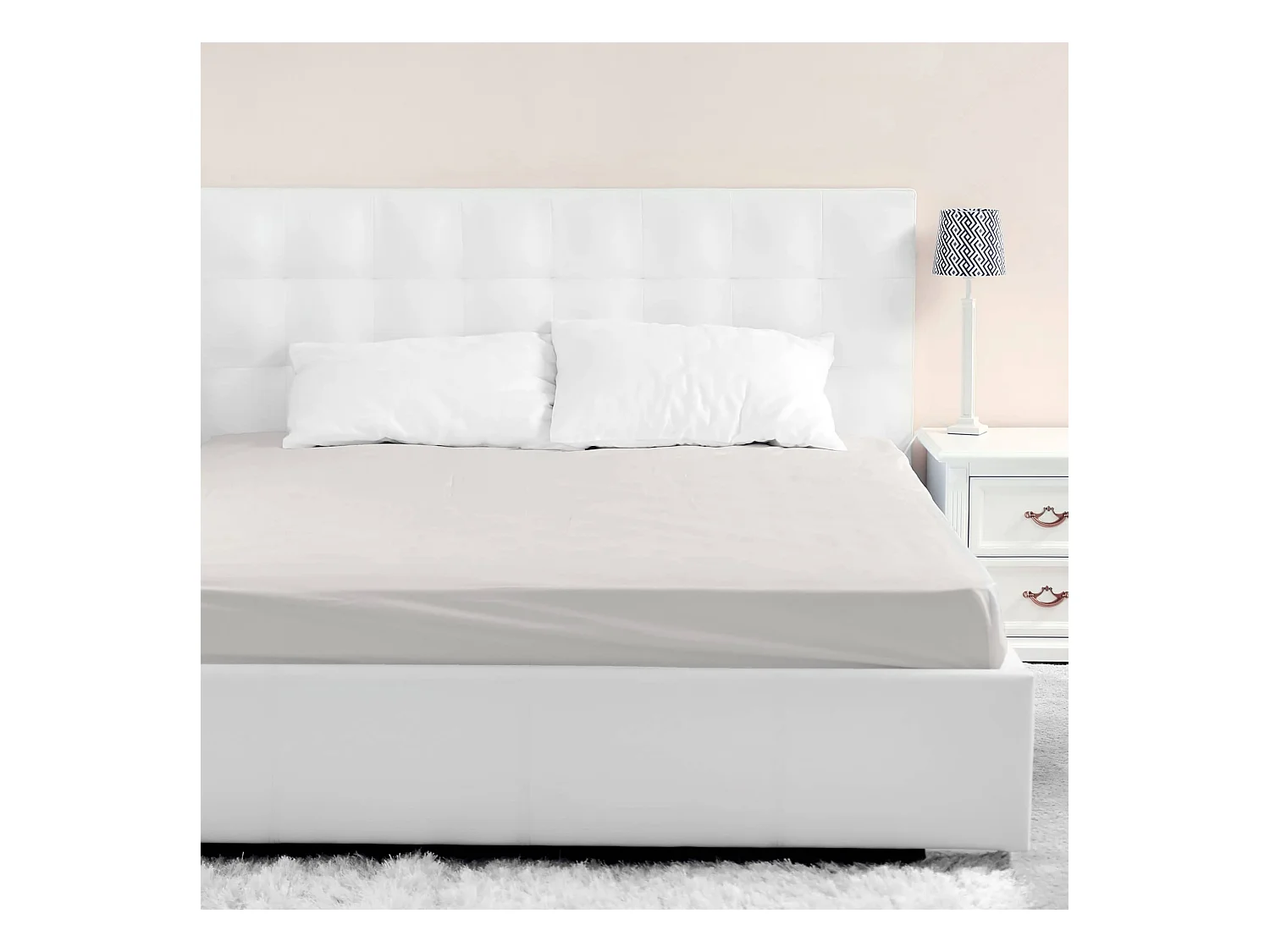 Drap housse jersey sable bonnet 40 cm 180x190