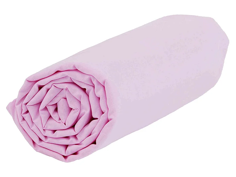 Drap housse bébé 100% coton bio 60x120 rose
