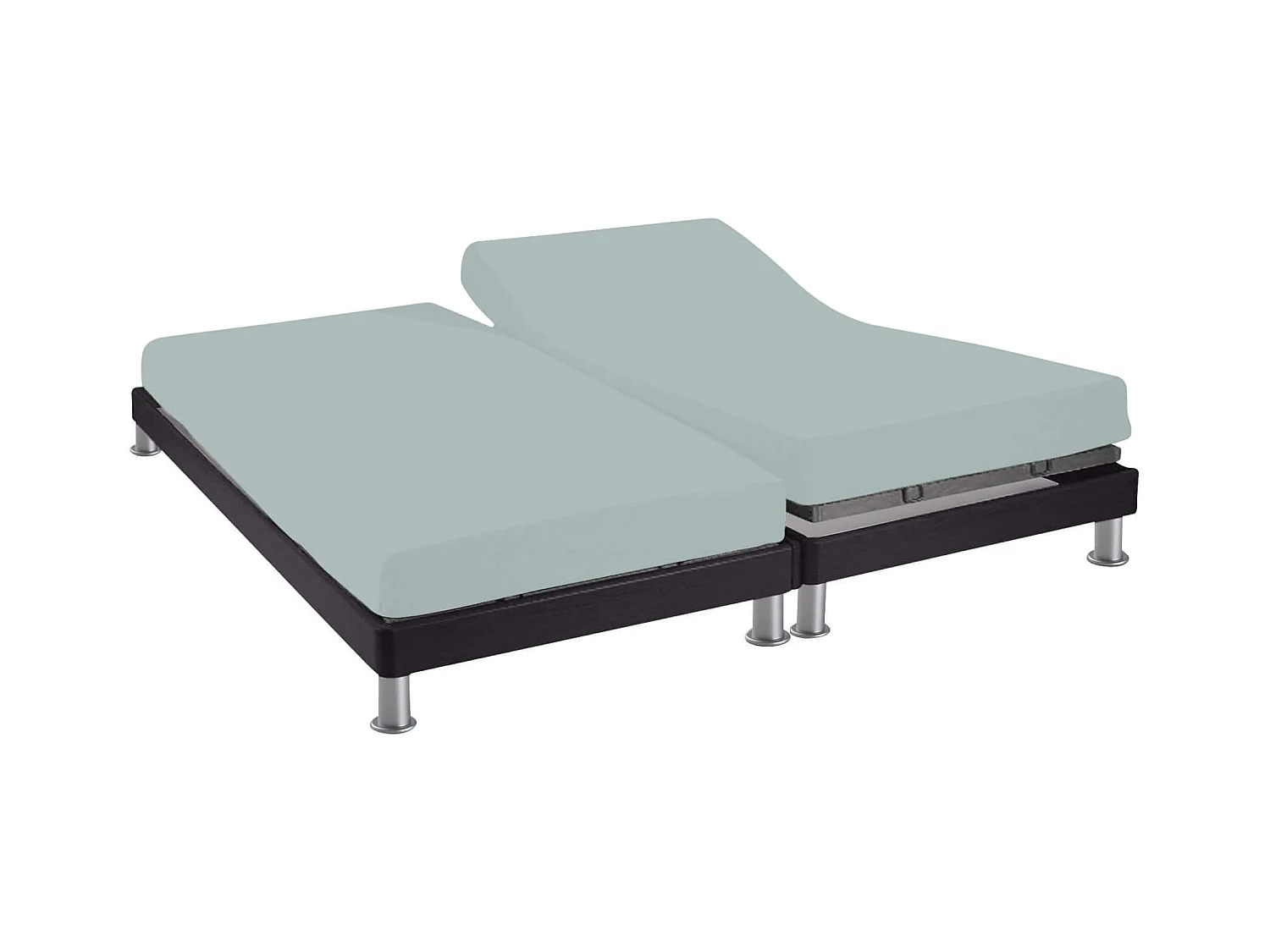 Drap housse pour lit articulé 2x90x200 percale archipel Terre de Nuit