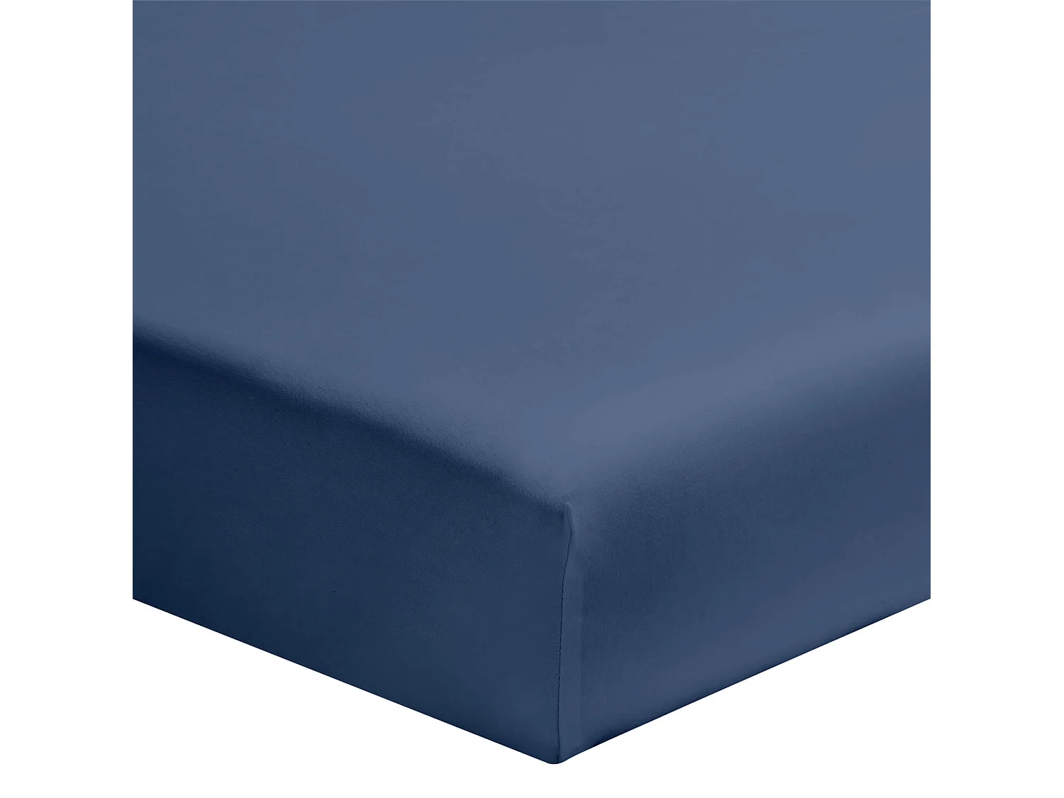 Drap housse jersey bleu océan bonnet 40 cm 90x190/200