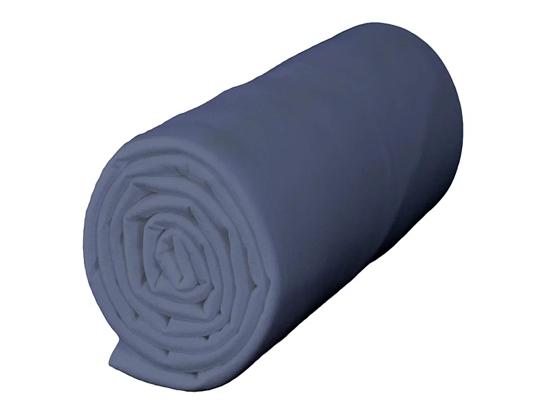 Drap housse jersey bleu océan bonnet 40 cm 140x200