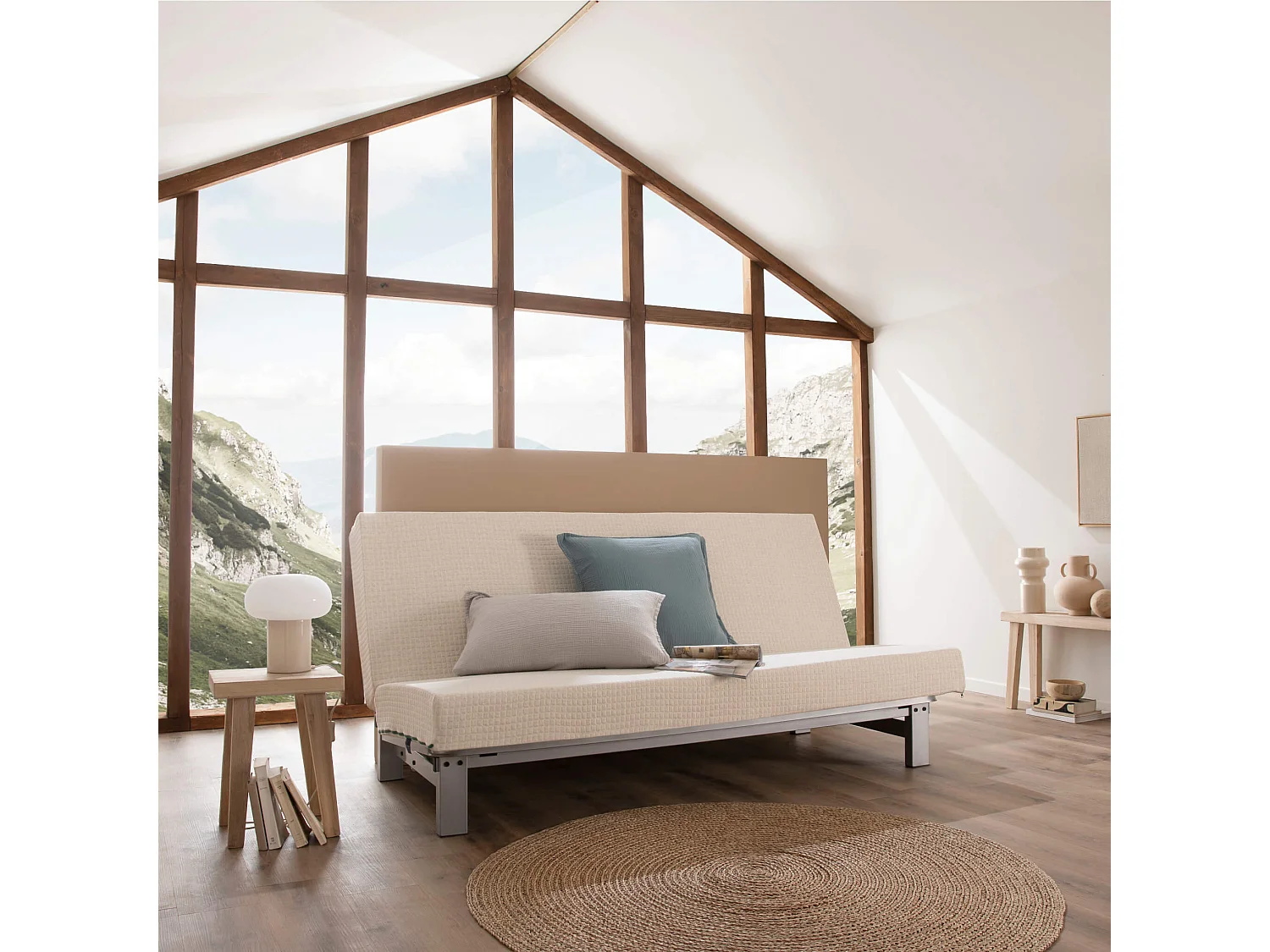 Matelas clic-clac naturel 100% latex naturel Aube - SOMEO 70+70x200