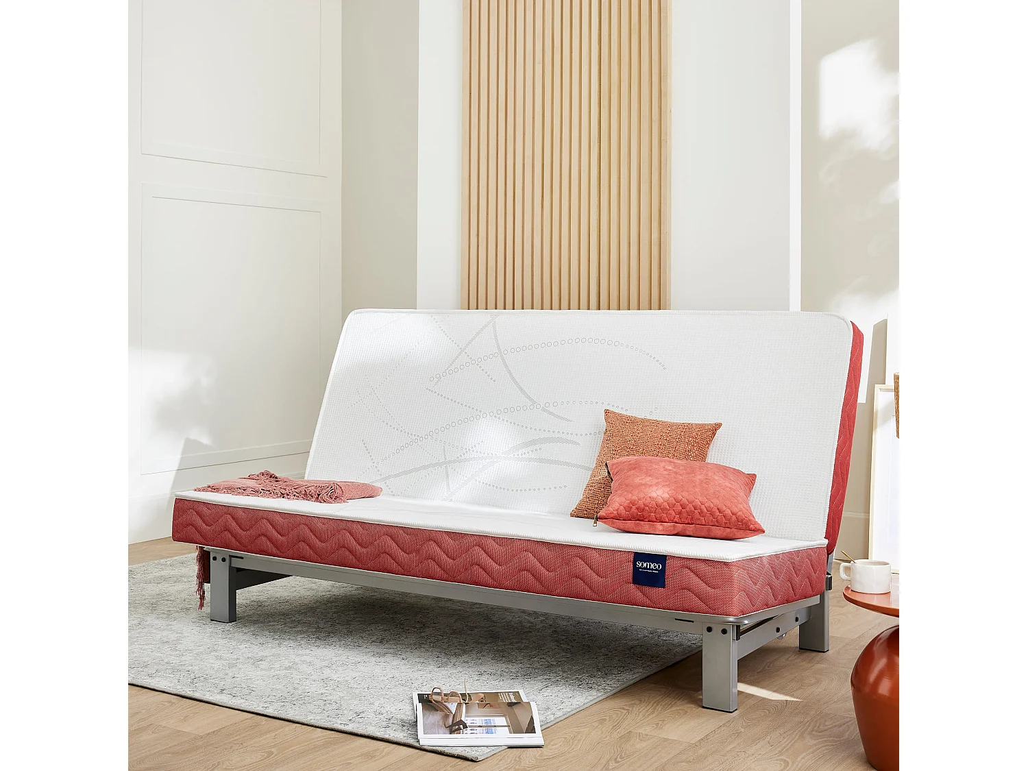 Matelas clic-clac 100% latex Crépuscule 400 - SOMEO 70+70x190