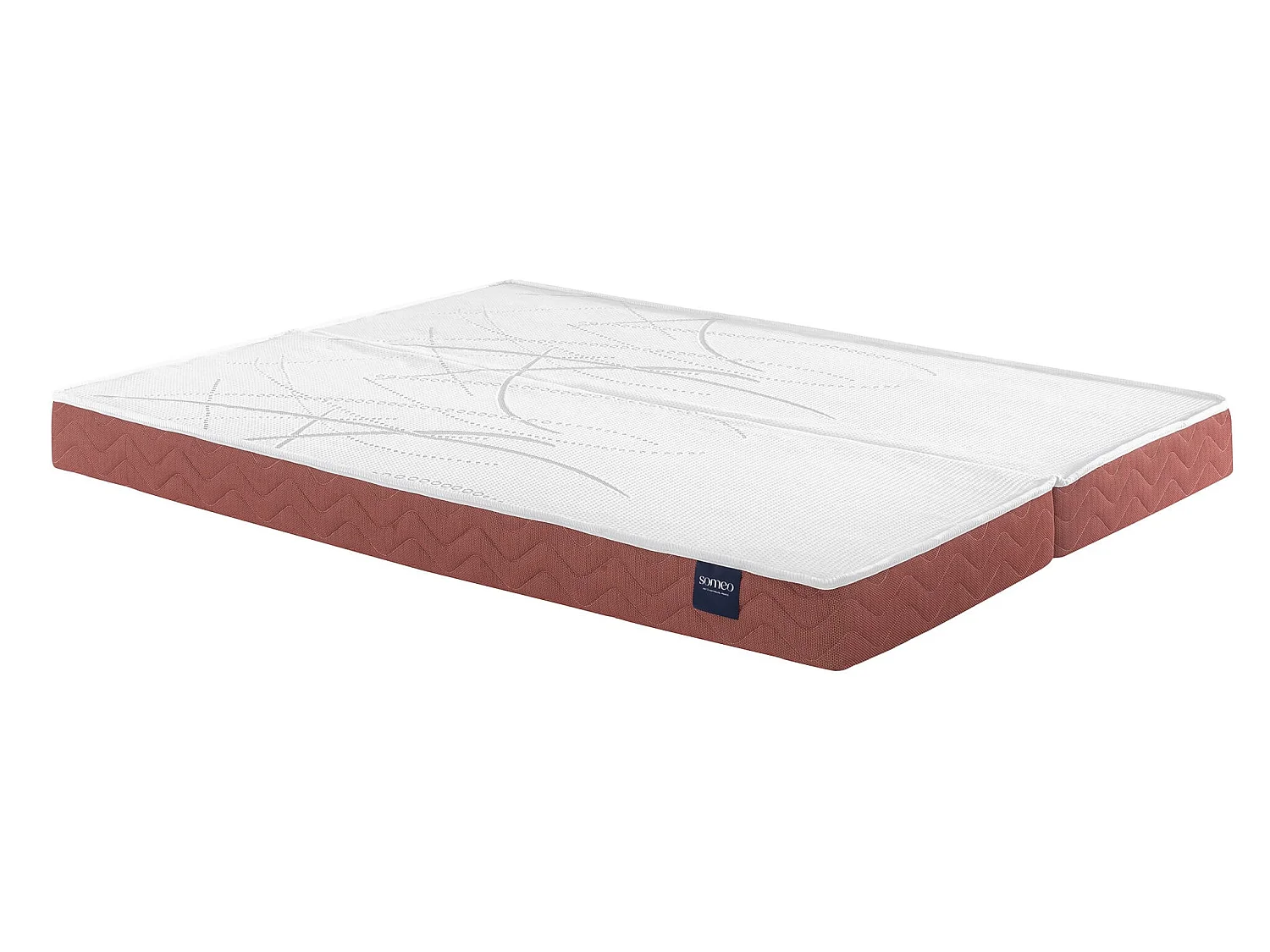 Matelas clic-clac 100% latex Crépuscule 400 - SOMEO 70+70x190