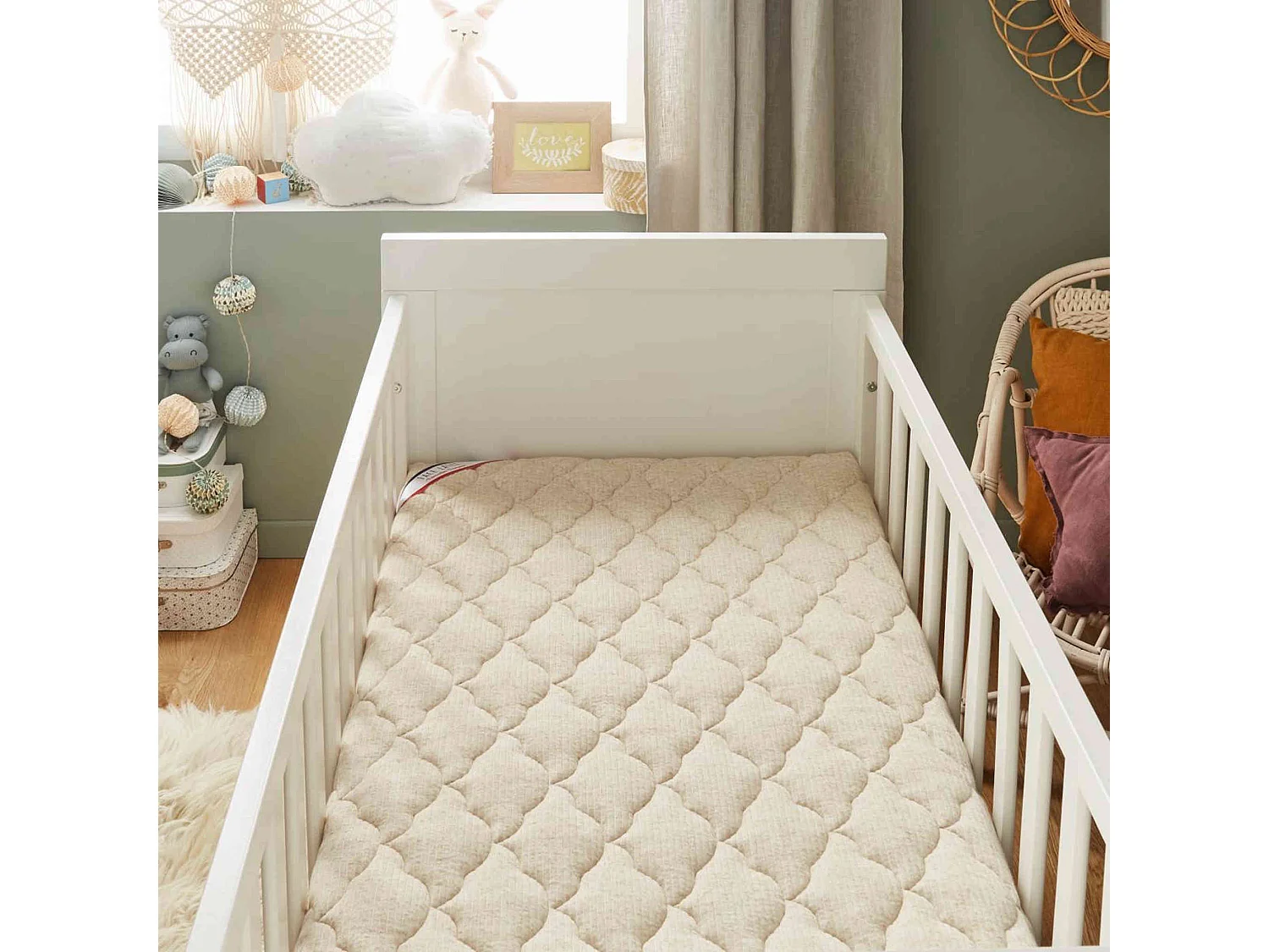 Matelas bébé déhoussable et réversible coco + latex 70x140