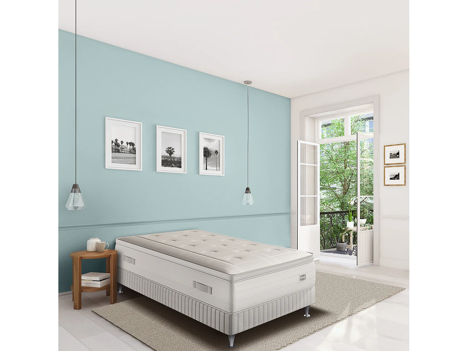 Matelas REFLEXION 90x190, ressort ensachés, ferme, H33