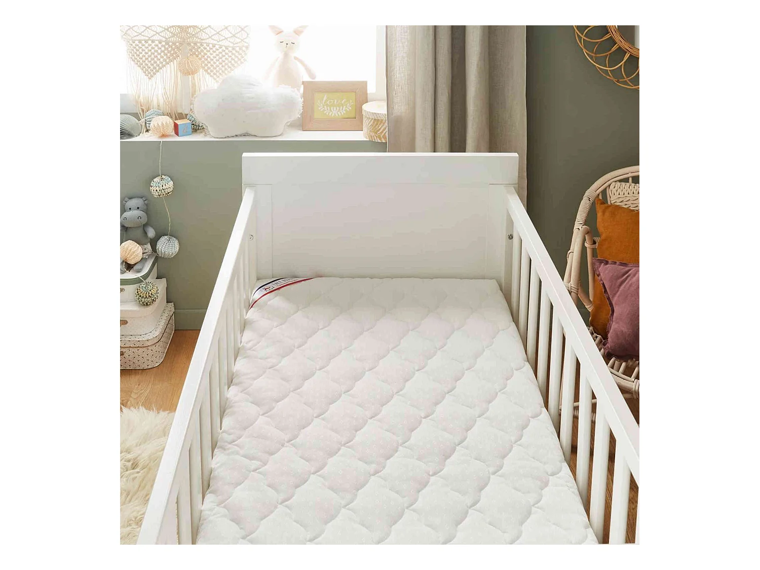 Matelas bébé déhoussable mousse mémoire CROISSANCE 60x120