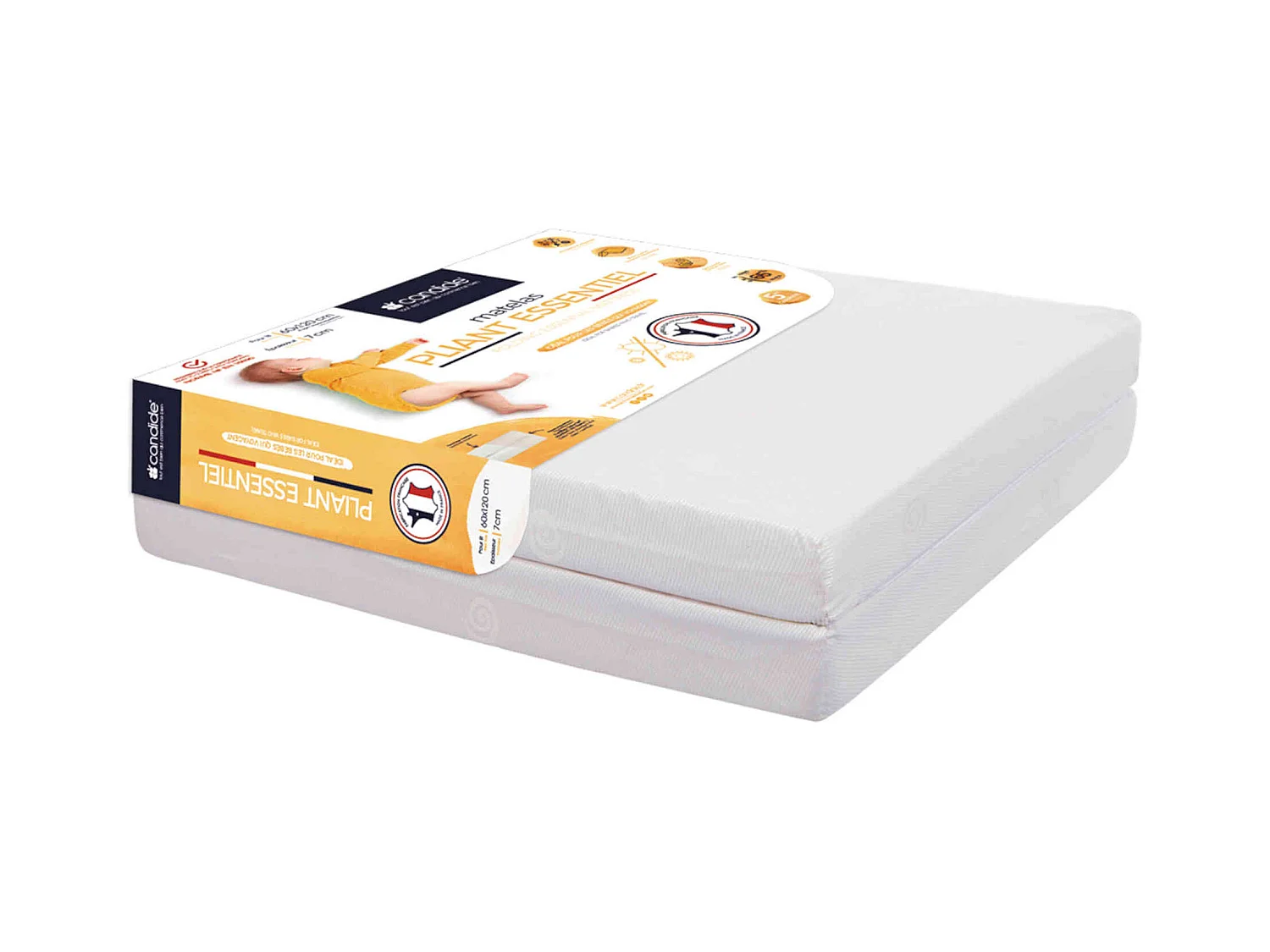 Matelas bébé pliant ESSENTIEL 60x120 cm