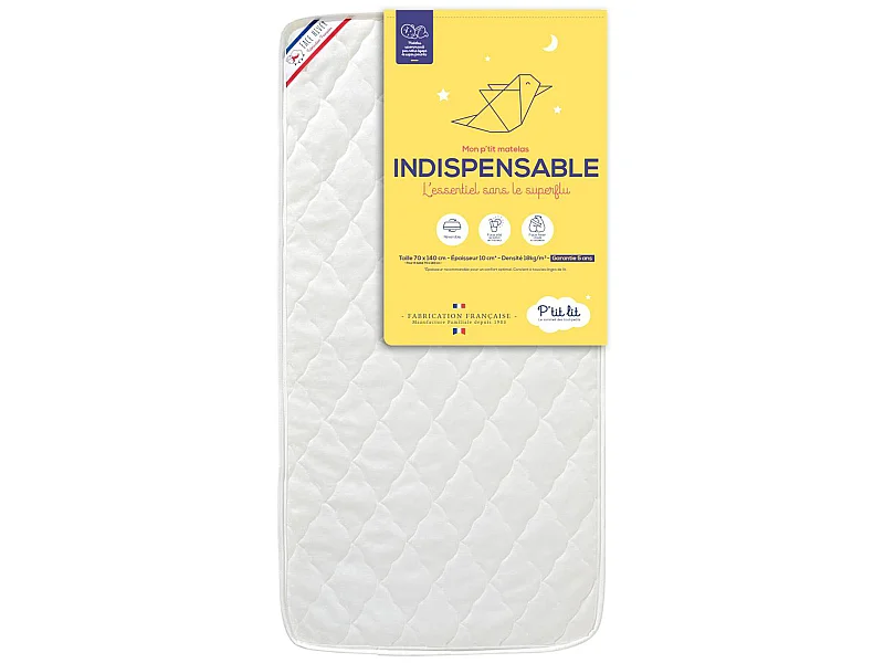 Matelas bébé sans substances nocives L'INDISPENSABLE 70x140