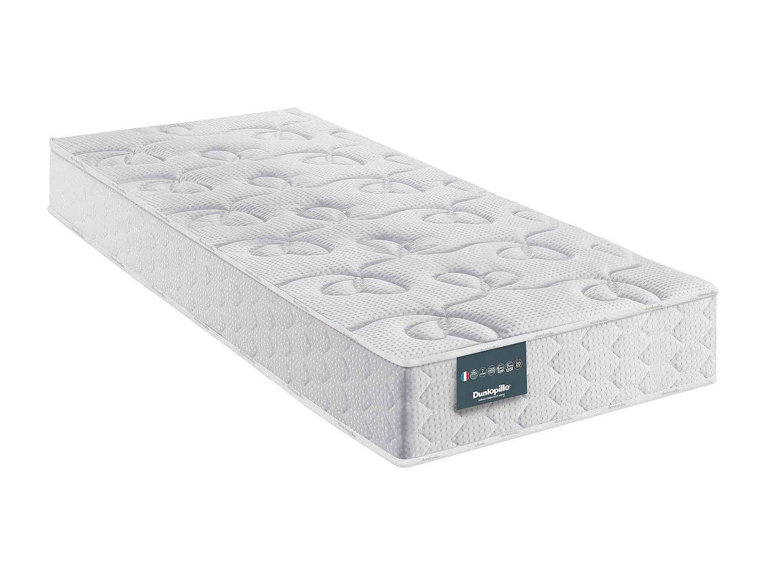 Matelas Dunlopillo 100% latex ferme 7 zones 20cm DAHLIA 90x190