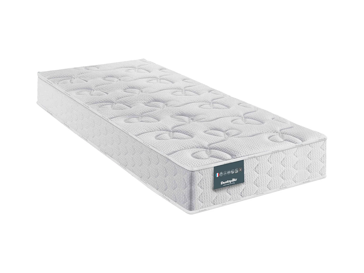 Matelas Dunlopillo 100% latex ferme 7 zones 20cm DAHLIA 90x190