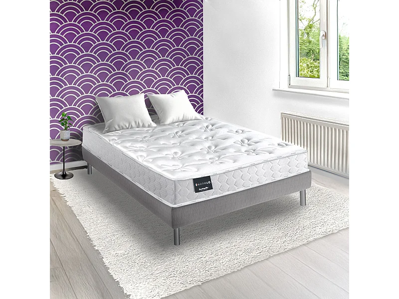 Matelas Dunlopillo ressorts ensachés, ferme et moelleux 23cm 180x200 JACINTHE