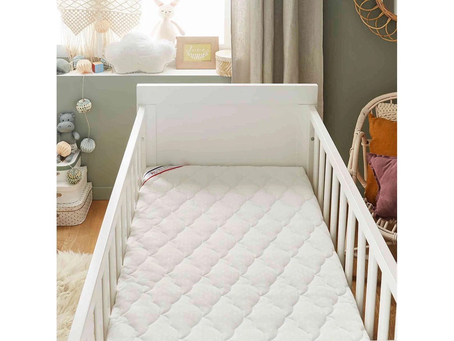 Matelas bébé déhoussable ultra-doux BAMBOO sans traitement 60x120