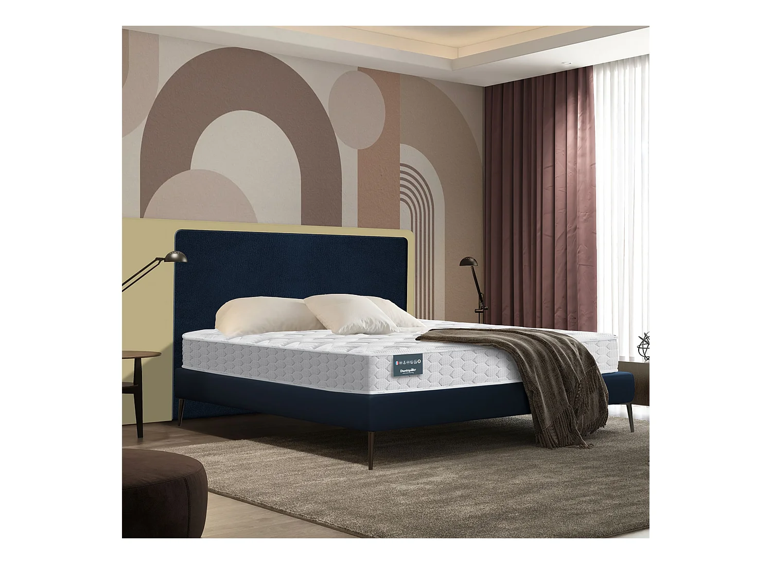 Matelas Dunlopillo mousse mémoire Aérial® moelleux 21cm NARCISSE 90x200