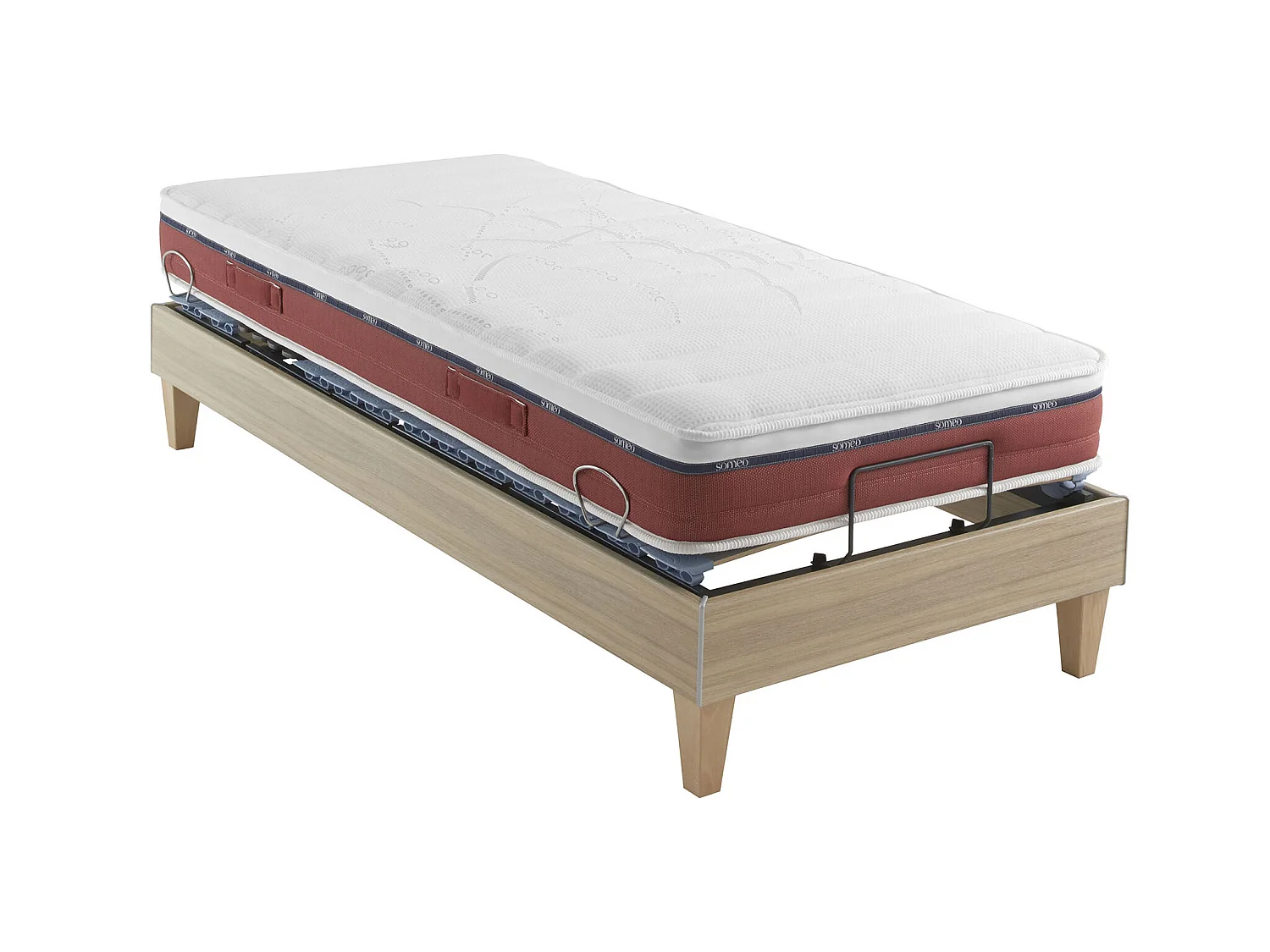 Matelas pour lit électrique 100% latex Crépuscule 600 - SOMEO 100x200