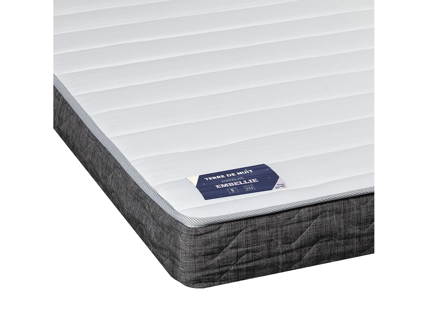 Matelas ressorts ensachés 5 zones ferme EMBELLIE 90x190