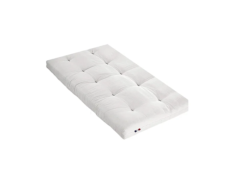 Matelas futon écru coeur en latex 90x190