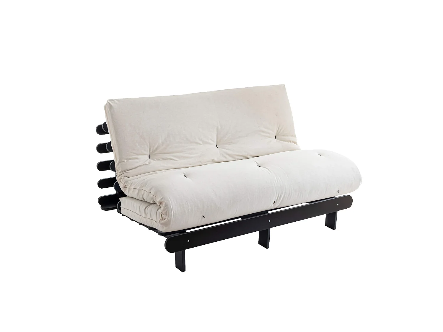 Matelas futon écru coeur en latex 140x200