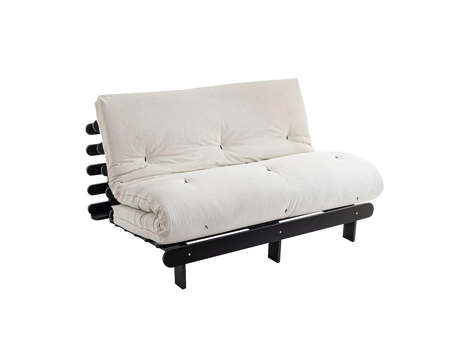 Matelas futon écru coeur en latex 90x200