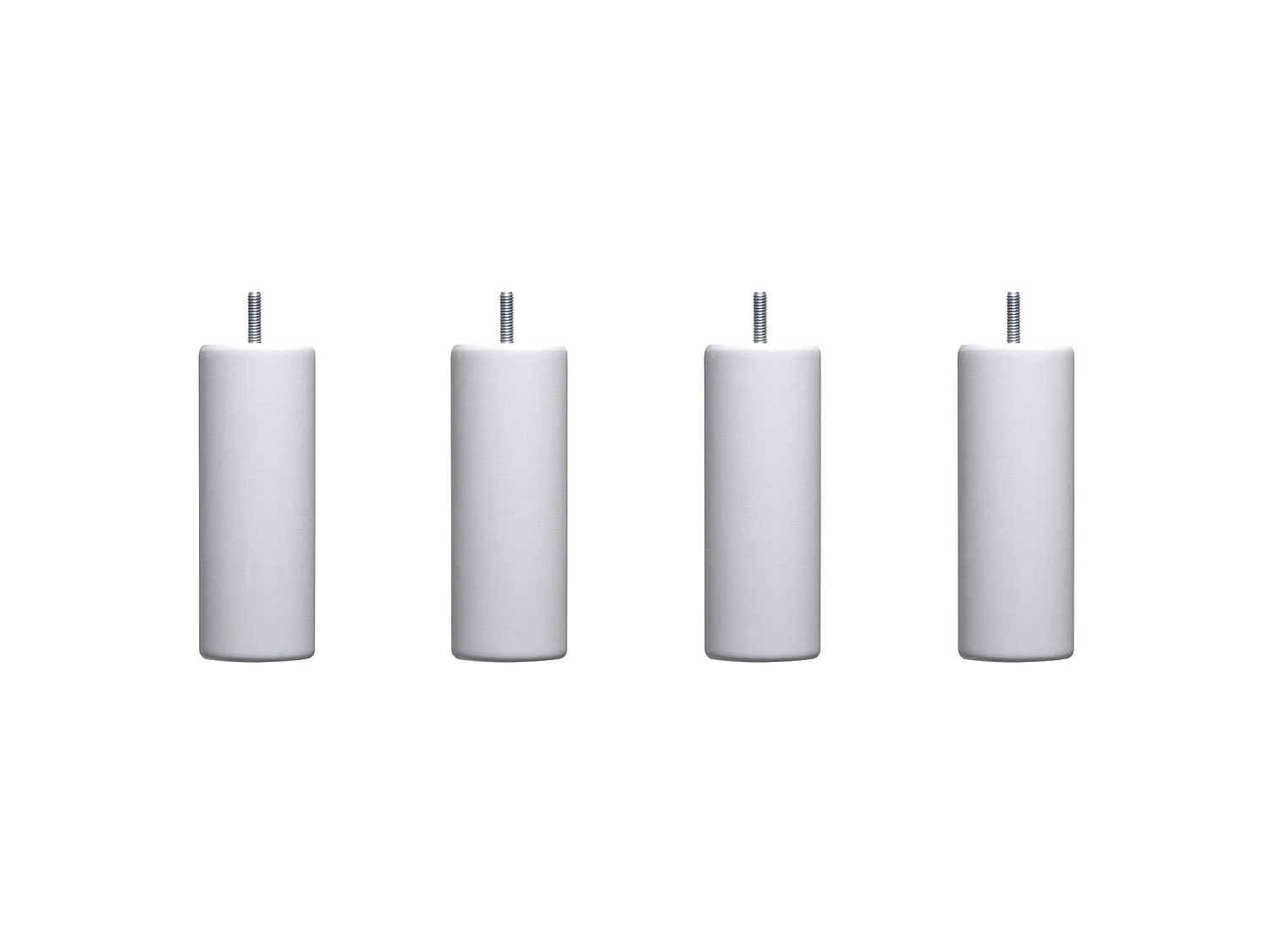 4 pieds cylindriques bois blanc 15 cm