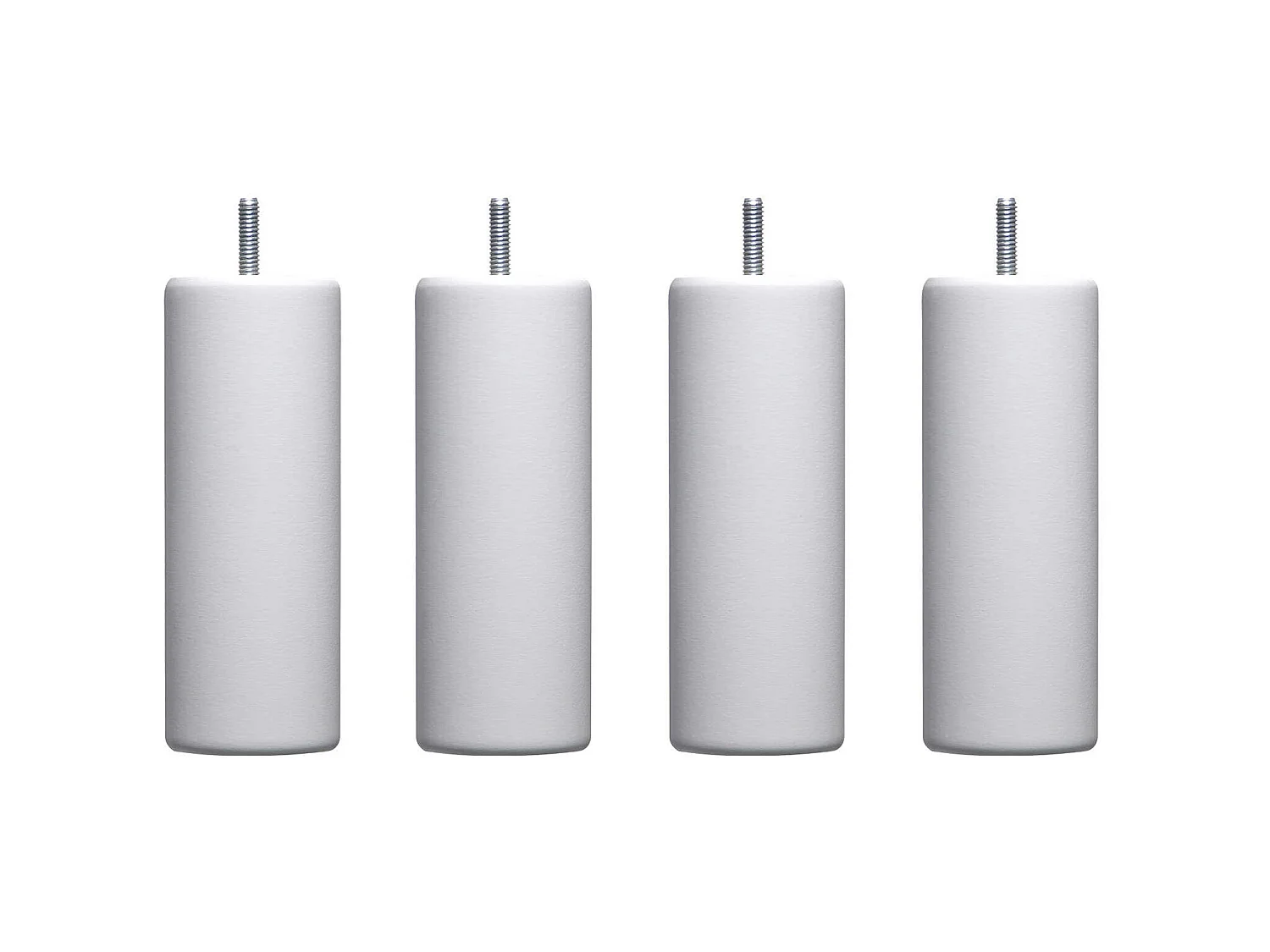 4 pieds cylindriques bois blanc 15 cm