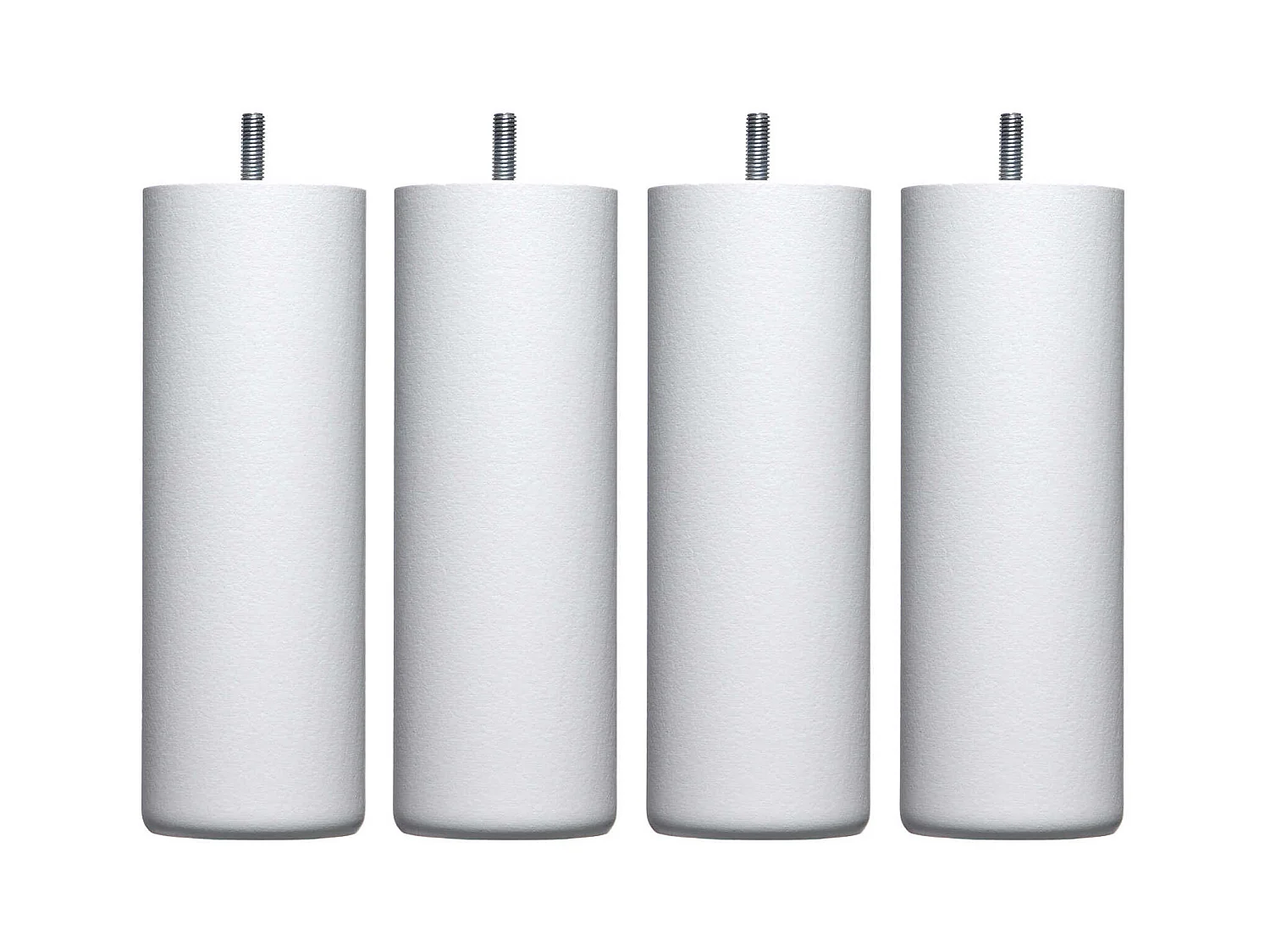 4 pieds cylindriques bois blanc 15 cm