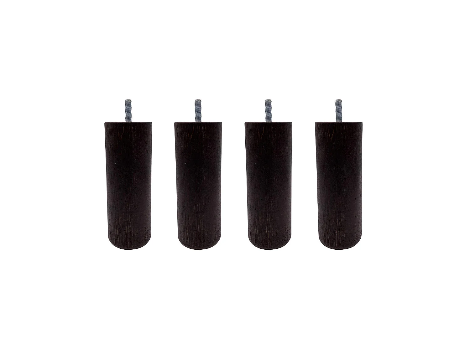 4 pieds cylindriques bois wengué 20 cm