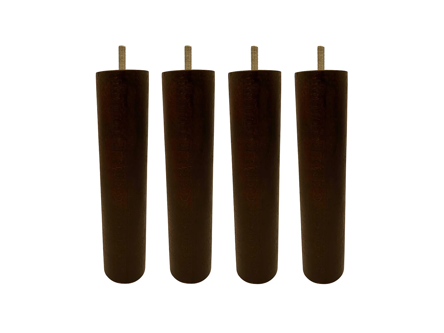 4 pieds cylindriques bois wengué 20 cm