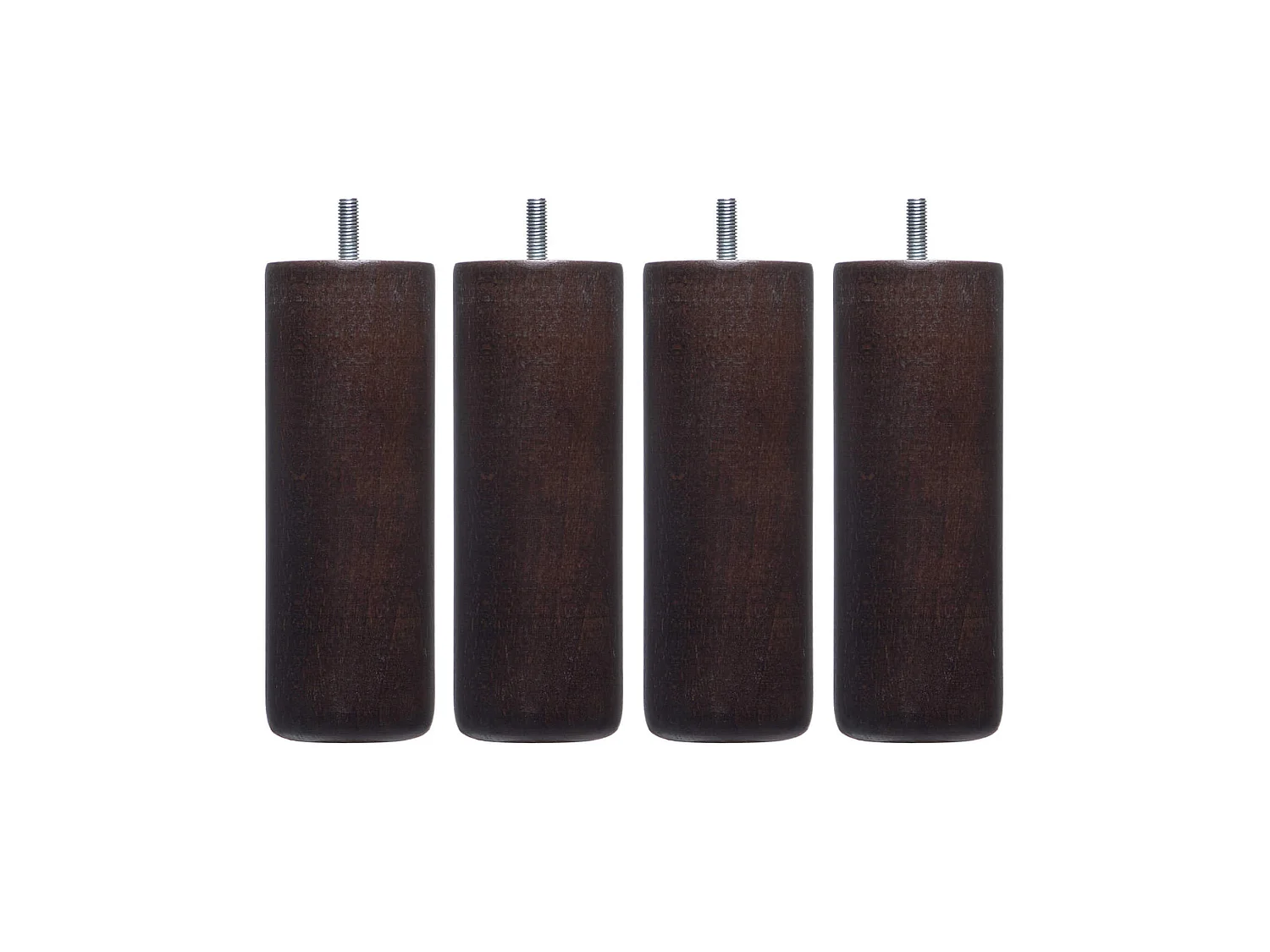 4 pieds cylindriques bois wengué 20 cm