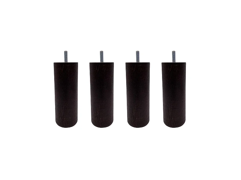 4 pieds cylindriques bois wengué 20 cm