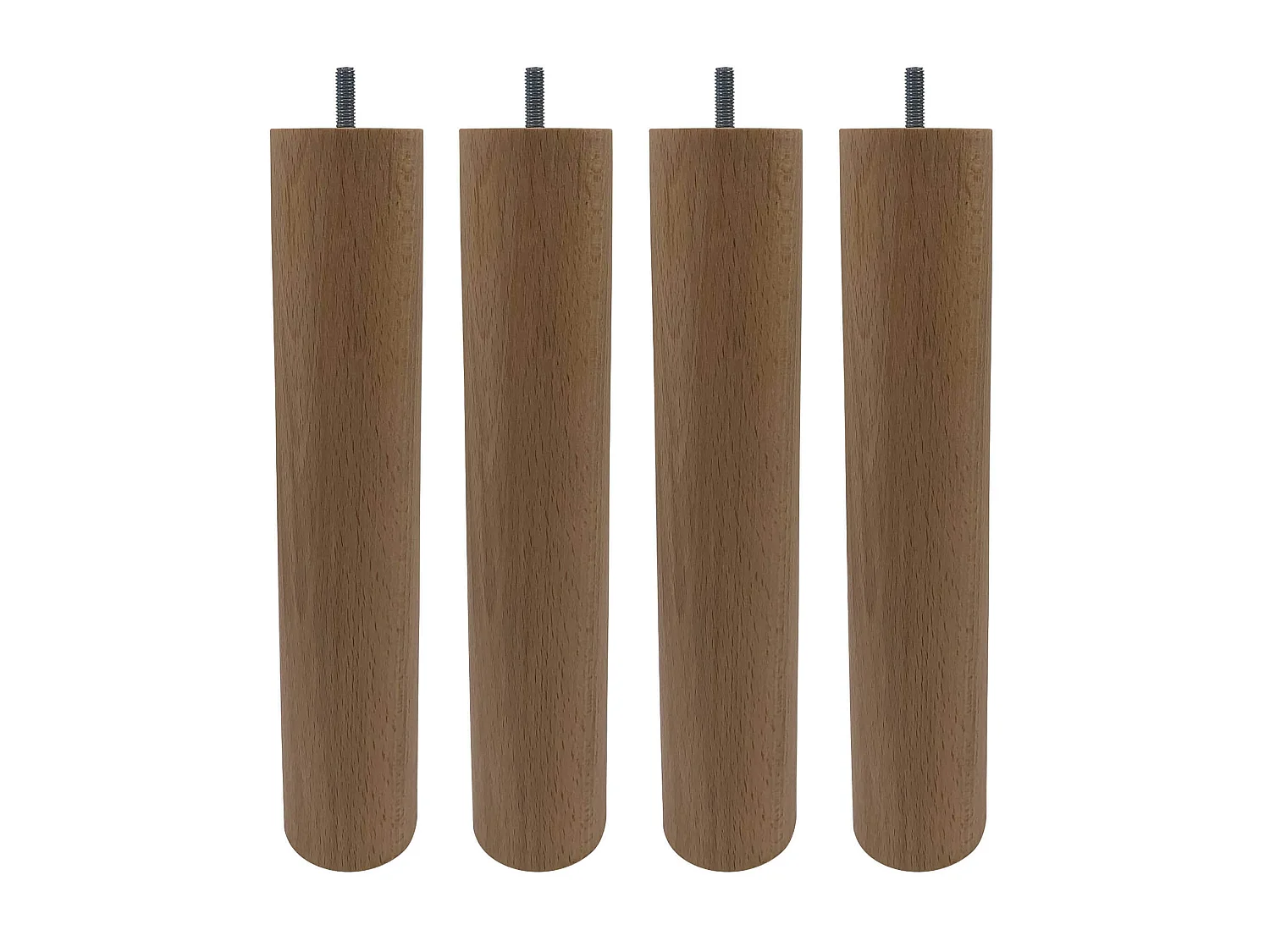4 pieds cylindriques bois naturel 20 cm