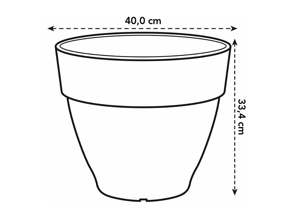 Pot de fleurs rond Vibia Campana - Ø 40 x H.33 cm - Blanc - Elho