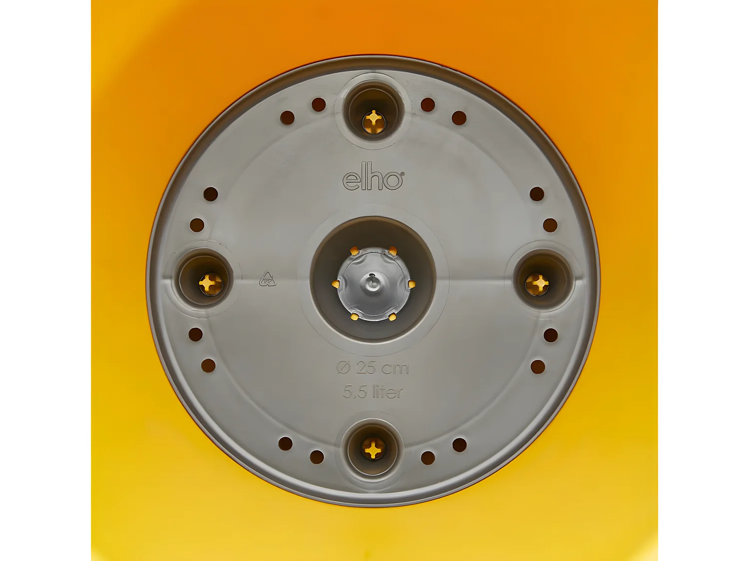 Pot de fleurs rond Loft Urban avec roues - Ø 40 x H.35 cm - Ocre - Elho