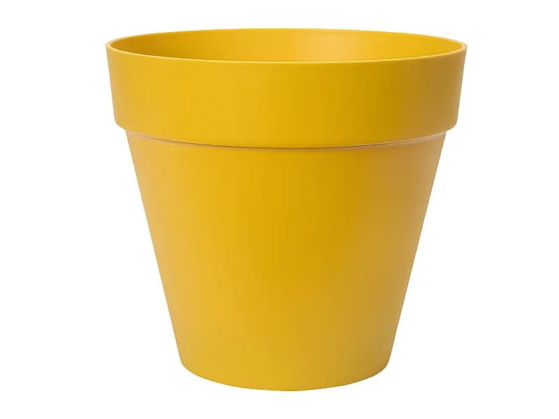 Pot de fleurs rond Loft Urban avec roues - Ø 50 x H.44 cm - Ocre - Elho