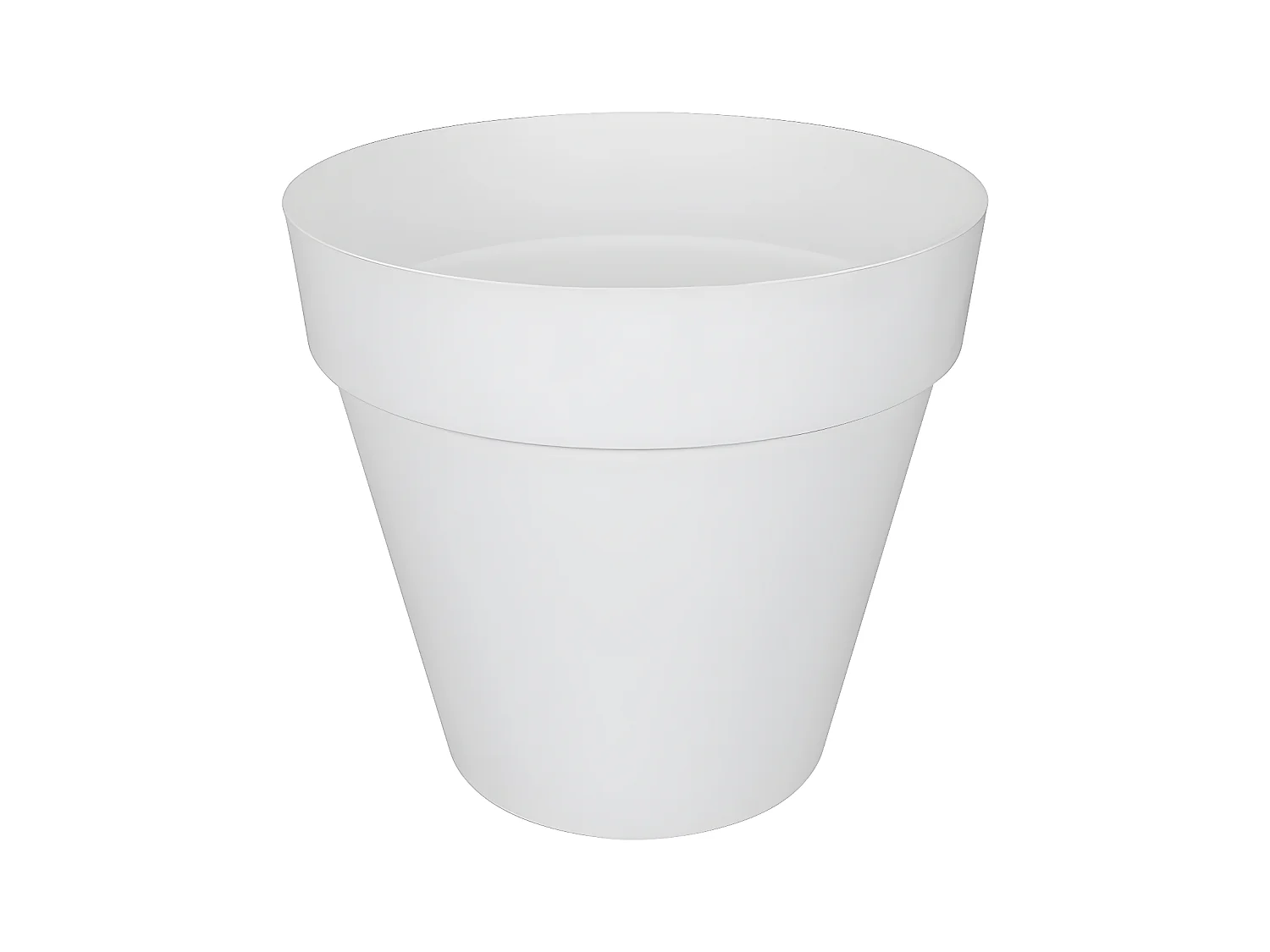Pot de fleurs rond Loft Urban avec roues Ø 40 x H.35 cm - Blanc