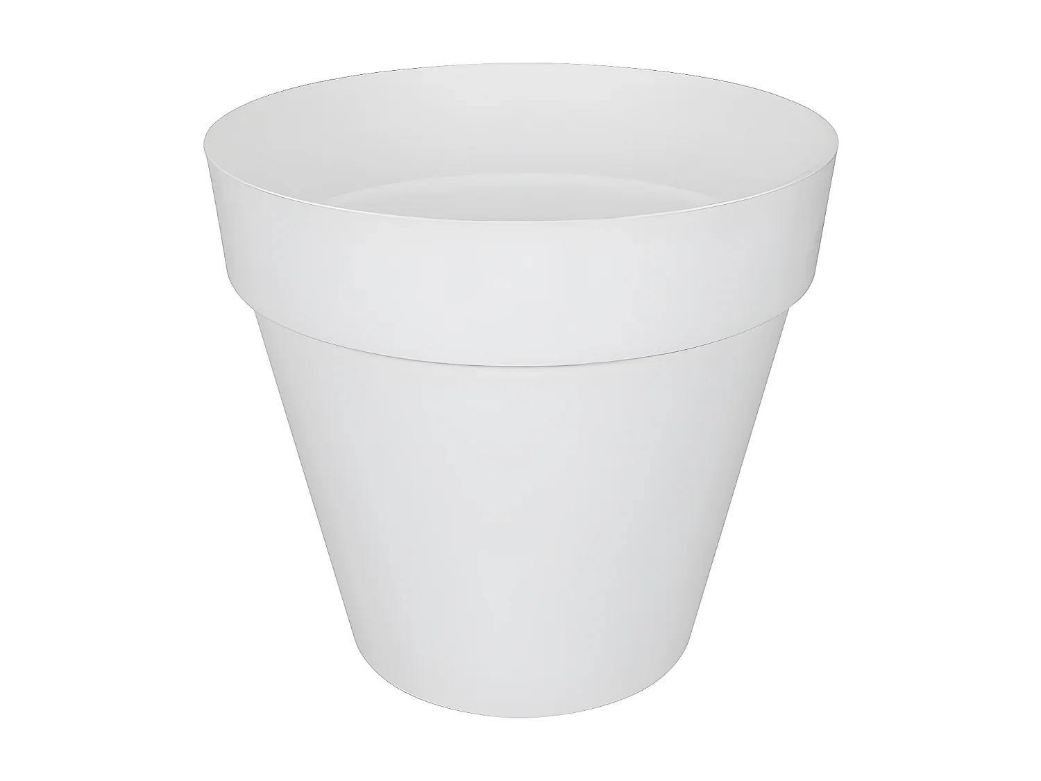 Pot de fleurs rond Loft Urban avec roues Ø 40 x H.35 cm - Blanc