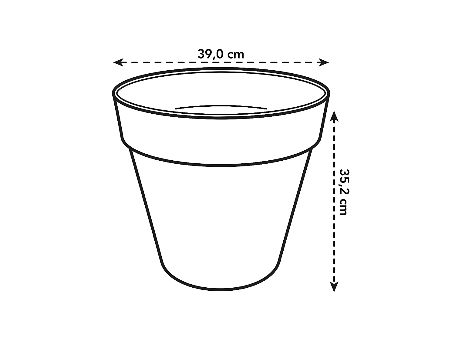 Pot de fleurs rond Loft Urban avec roues Ø 40 x H.35 cm - Blanc